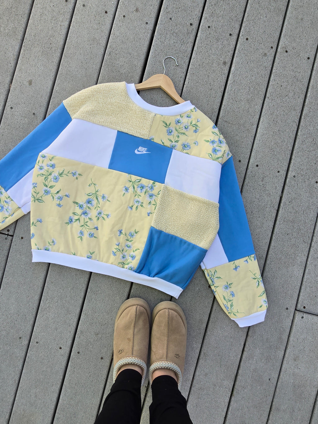 Blueberry Lemonade Patchwork Crewneck (L)