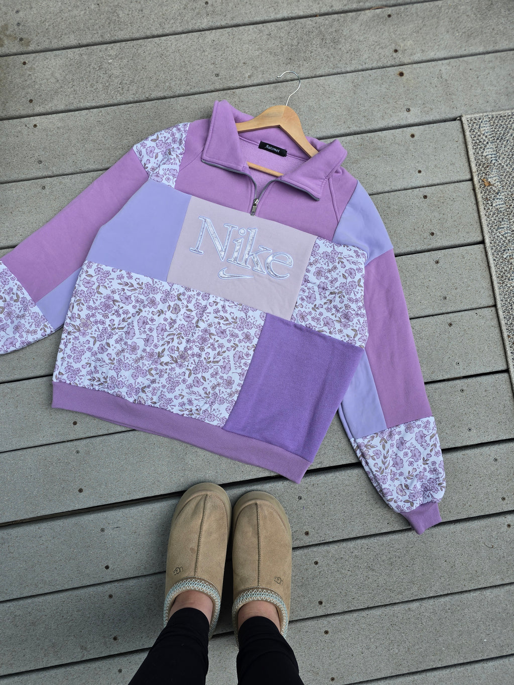 Lavender Haze Patchwork Hoodie (L)