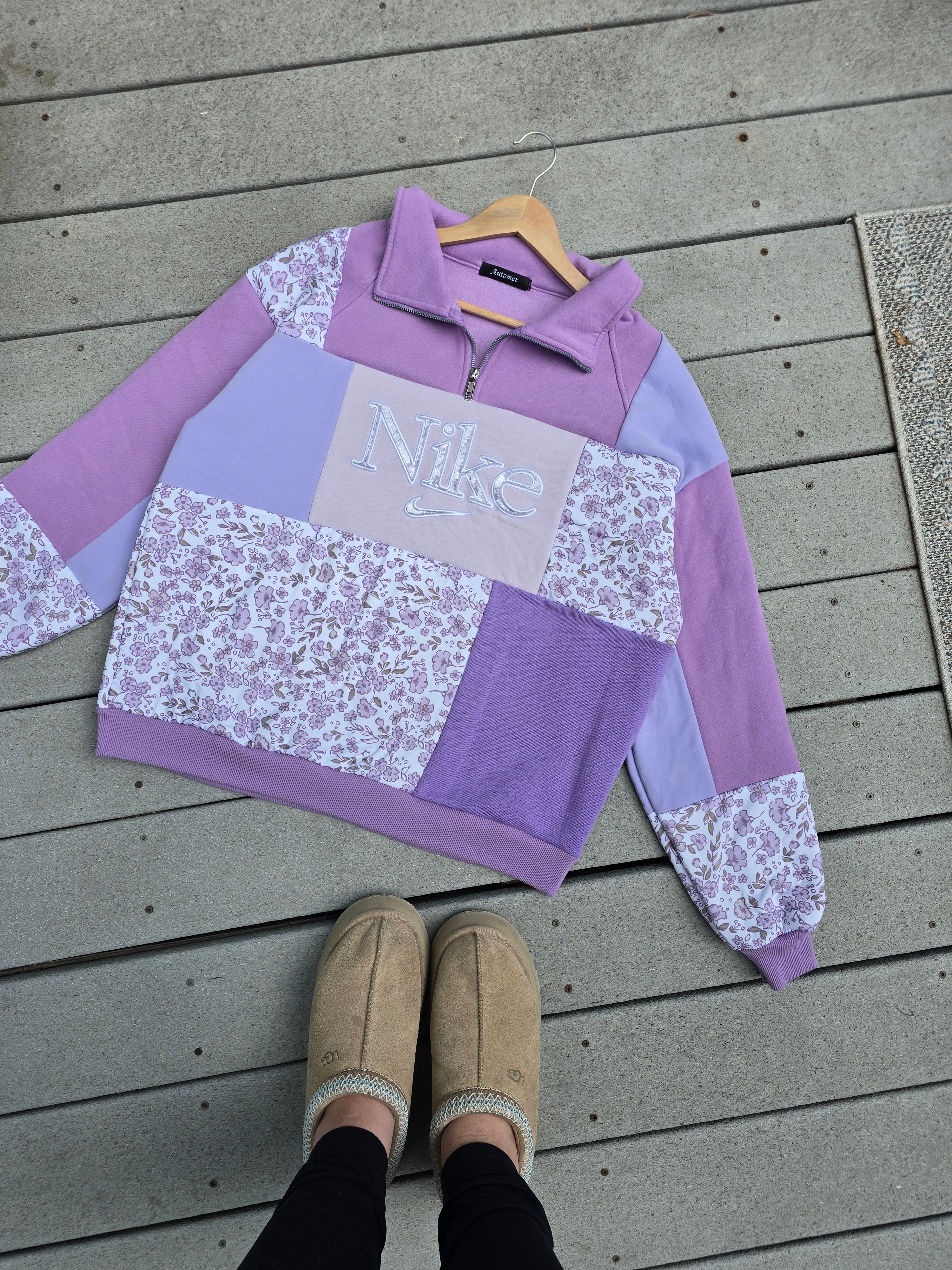 Lavender Haze Patchwork Hoodie (L)