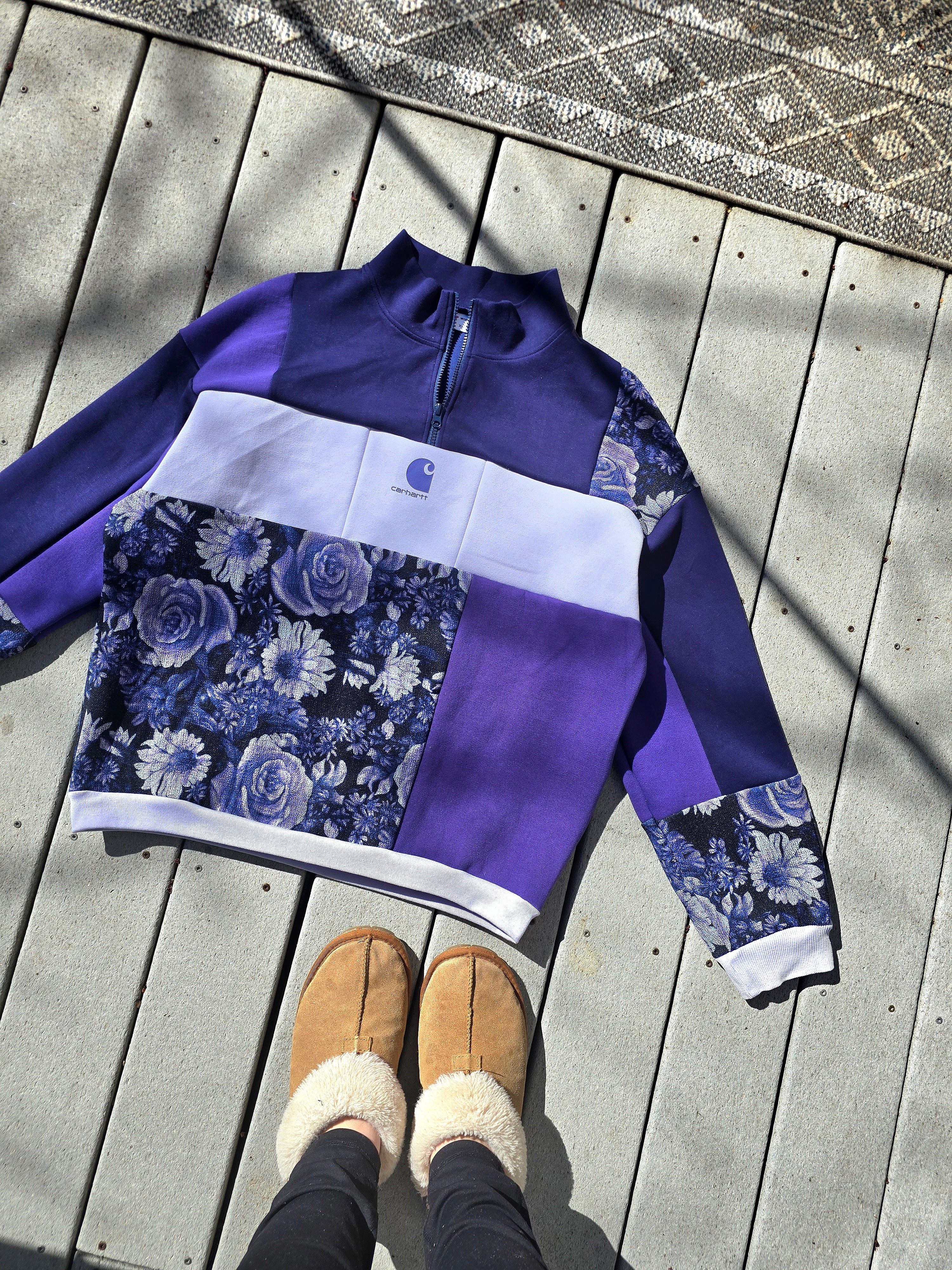 Lavender Rose Patchwork Quarter Zip (L)