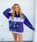Lavender Rose Patchwork Quarter Zip (L)