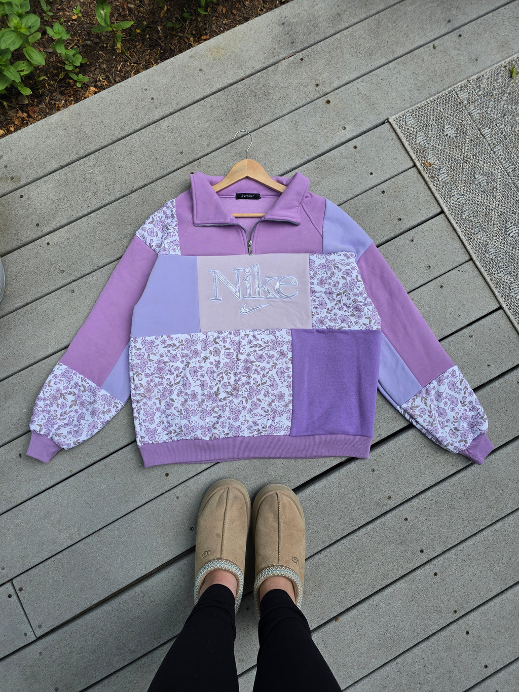Lavender Haze Patchwork Hoodie (L)