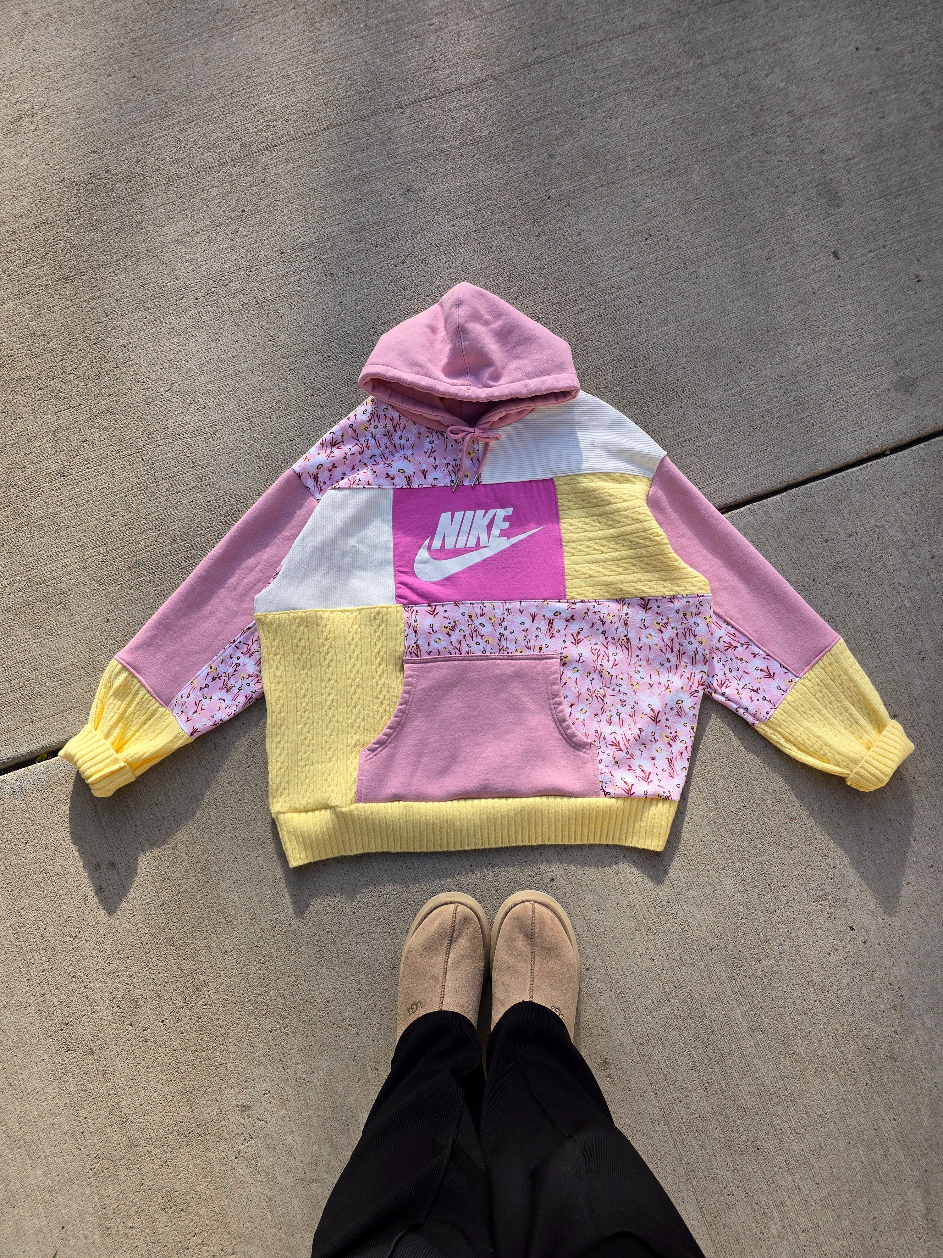 Strawberry Lemonade Patchwork Hoodie (XL)