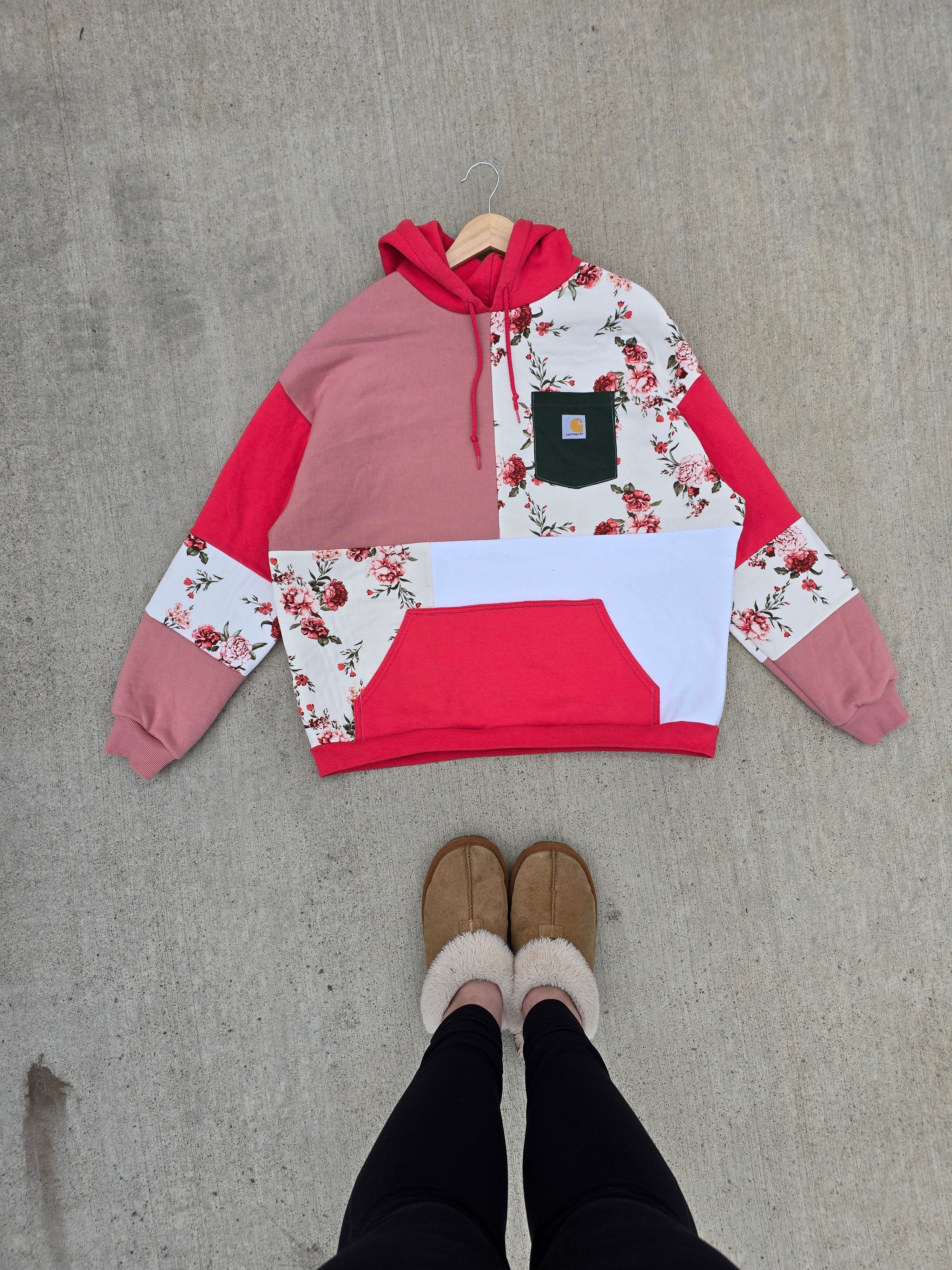 Scarlet Rose Patchwork Hoodie (XL)