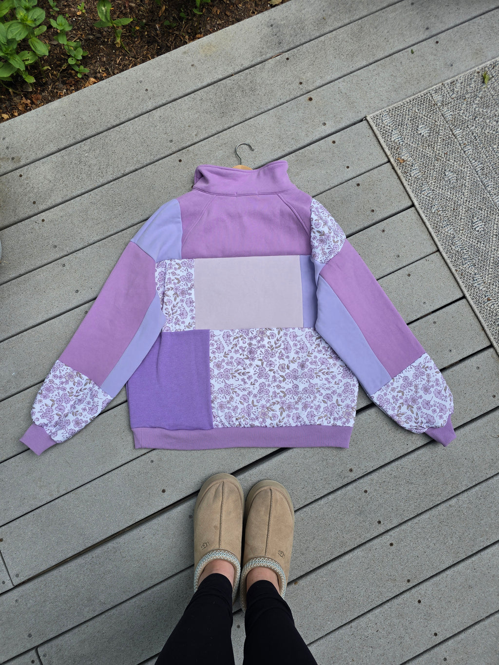 Lavender Haze Patchwork Hoodie (L)